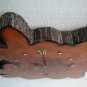 Vintage Marvelous Natural Wood Wall Hanging Clock Working Rare 19" Unique
