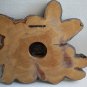 Vintage Marvelous Natural Wood Wall Hanging Clock Working Rare 19" Unique