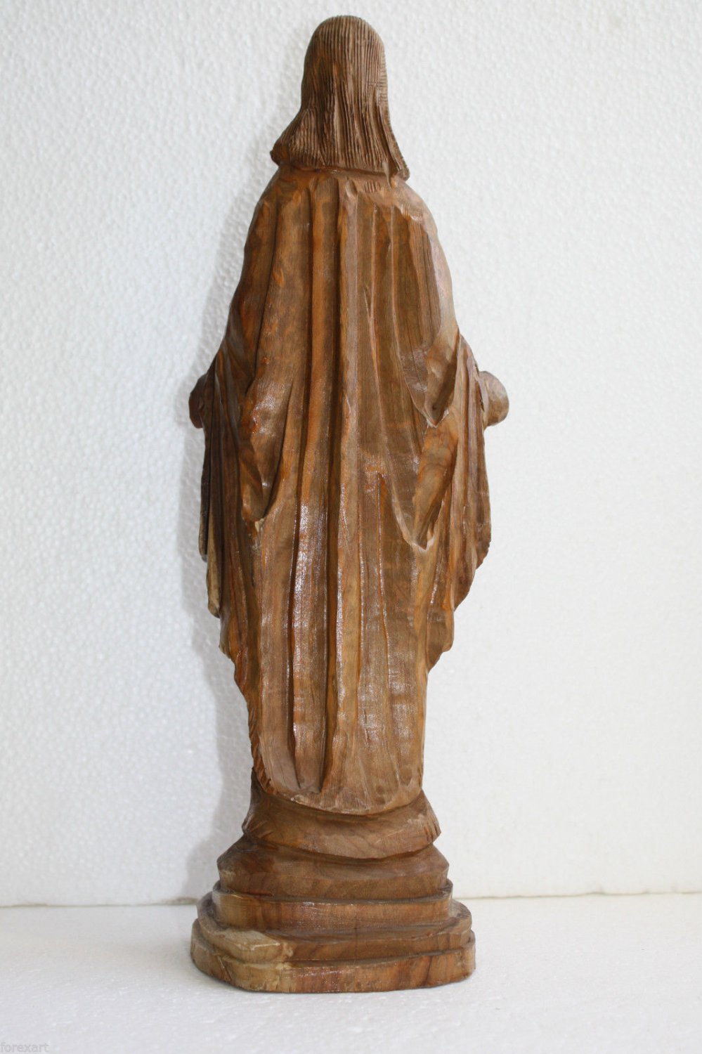 Religious Handmade Jesus Statue 15" Bethlehem Olive Wood Carved Figure