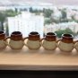 Vintage Set of 6 Ceramic Stoneware Glazed Coffee Mugs Cups Home Decor Collector