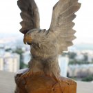 Soviet USSR Russian Vintage Wooden Statue Figurine Eagle 8" Collectible Home Dec