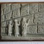 Israel Wailing Wall Mid Century Plaque Olive Tree Wood and Stoneware Ceramic