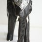 Vintage Solid Wood Elephant Figurine Handmade Home Decoration Collectible 6"