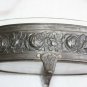 Old Antique Georgian Handled Silver Plated Candy Bowl Basket Clear Glass Inside