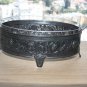 Old Antique Georgian Handled Silver Plated Candy Bowl Basket Clear Glass Inside