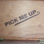 Old Antique Pick Me Up Wooden Box Hand Painted Oil on Wood Signed 1924 Rarest