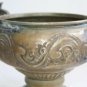 Antique Brass Copper Planter Islamic Signed Middle East Bronze Handle Hammered