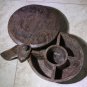 Antique India Rosewood Round Lidded Spice Box Samruddhi Keralan Museum Quality