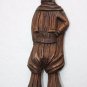 Vintage Man Wooden Sculpture Figurine Hand Carved 12" Home Decor Collectible
