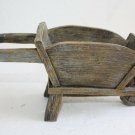 Vintage Ceramic Planter Ashtray Wooden Wheelbarrow Shaped Home Decoration