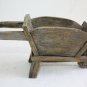 Vintage Ceramic Planter Ashtray Wooden Wheelbarrow Shaped Home Decoration