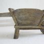 Vintage Ceramic Planter Ashtray Wooden Wheelbarrow Shaped Home Decoration