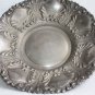 Antique Medieval Style Silver Color Metal Plate Charger Spanish Colonial 30cm