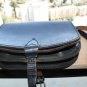 Vintage Genuine Leather Bag Messenger Travel Case Briefcase Handbag Belt Buckle