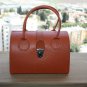 Vintage Genuine Leather Bag Messenger Travel Case Briefcase Handbag Belt Buckle