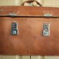Vintage Genuine Leather Bag Messenger Travel Case Briefcase Handbag Belt Buckle