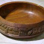 Old Primitive Antique Wooden Trencher Dough Bowl Hewn Carved Wood Hand Crafted !