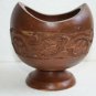 Old Primitive Antique Wooden Trencher Dough Bowl Hewn Carved Wood Hand Crafted !