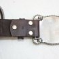 Vintage Massive Thick Leather NOCONA Belt with Swarovski Crystals Buckle 51"