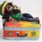 Rasta Jamaican Ganja Man With Box Resin Figurine Painted Collectible Smoke Joint