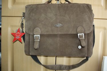 Old Vintage Polo Star Genuine Suede Leather Messenger Bag Hardly Used Excellent