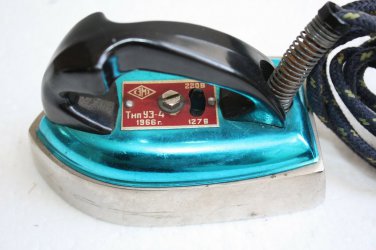 Old Vintage 1966 Russian Travel Mini Iron Boxed USSR Soviet Full Working Rare
