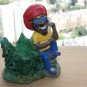 Rasta Jamaican Ganja Man With Ashtray Resin Figurine Painted Collectible