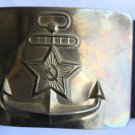 2 Original Soviet Russian Military Soldier Army Belt and Buckle Uniform + Navy