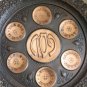 Passover Seder Plate Tray Matzo Brass Bronze Silver Enamel Pesach Kosher Judaica
