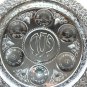 Passover Seder Plate Tray Matzo Brass Bronze Silver Enamel Pesach Kosher Judaica