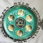 Passover Seder Plate Tray Matzo Brass Bronze Silver Enamel Pesach Kosher Judaica