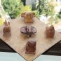 Old Antique Hand Carved Wooden Animal Heads Mounted on Panel Wall Hanging Rare