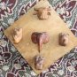 Old Antique Hand Carved Wooden Animal Heads Mounted on Panel Wall Hanging Rare