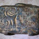 Antique Artefact Pre-Columbian or Persian Rectangular Clay Terracotta Vase Bottl