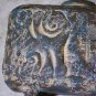 Antique Artefact Pre-Columbian or Persian Rectangular Clay Terracotta Vase Bottl