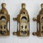 3 x Torah Scroll Case with Brass Chanuka Menorah Decorations Dragees Jais Paris