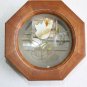 Vintage Decorative Octagonal Hinged Jewelry Trinket Box Wood and Glass Collector