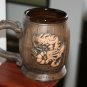 Vintage Ceramic Pottery Beer Cup Mug Tankard Stein with Small Dragon Rare 22cm