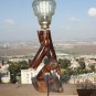 Vintage Rustic Natural Wood Tree Table Lamp Lighting Italy Home Bar Decor 20"