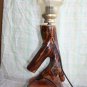 Vintage Rustic Natural Wood Tree Table Lamp Lighting Italy Home Bar Decor 20"