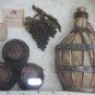 Old Vintage Wall Hanging Wine Cellar Composition 3D Picture Wood Framed Decor