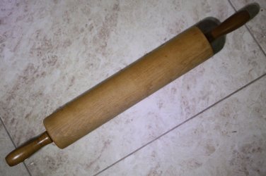 Old Vintage Large Wooden Rolling Pin Pro Kitchen Cake Baking 60cm Collectible