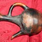 Antique African Ethiopian Tribal Primitive Clay Pottery Terracotta Pot Jebena 9"