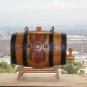 Old Vintage Wooden 4 Iron Banded Brandy Whiskey Keg Cask Barrel Flask on Stand