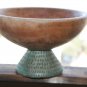 Old Primitive Vintage Wooden Trencher Dough Bowl Basket Hewn Carved Wood Rustic