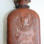 Miguel de Cervantes Leather Wrapped WHISKEY BOTTLE EMPTY Decanter 9" Collectible