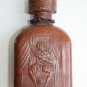 Miguel de Cervantes Leather Wrapped WHISKEY BOTTLE EMPTY Decanter 9" Collectible