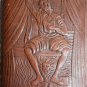 Miguel de Cervantes Leather Wrapped WHISKEY BOTTLE EMPTY Decanter 9" Collectible