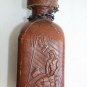 Miguel de Cervantes Leather Wrapped WHISKEY BOTTLE EMPTY Decanter 9" Collectible
