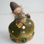Dwarf Mushroom Money Box Resin Figurine Painted Forest Gnome Collectible Decor